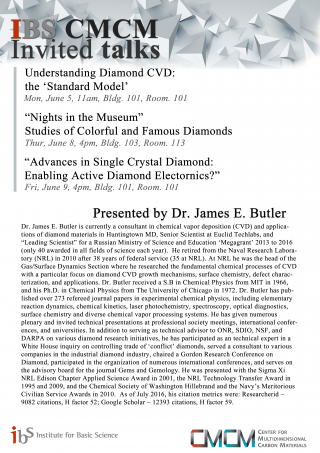 “Advances in Single Crystal Diamond: Enabling Active Diamond Electronics?”